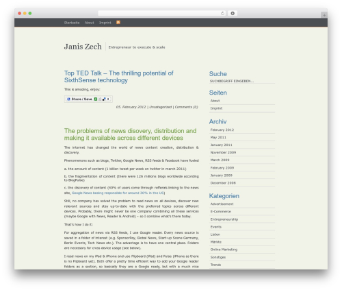 Proplayer WordPress plugin - janiszech.de