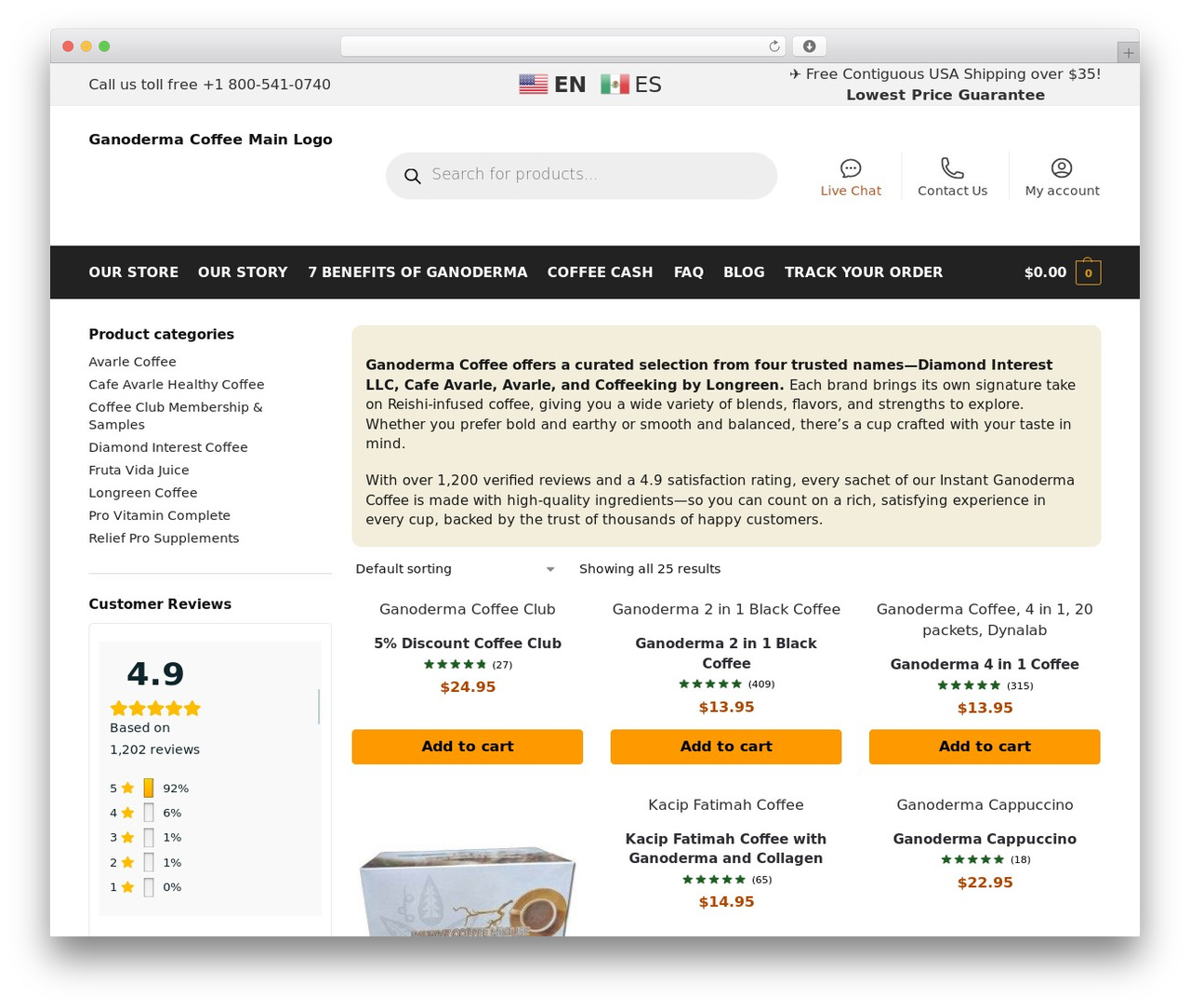 Theme WordPress Shoptimizer - ganodermacoffee.com