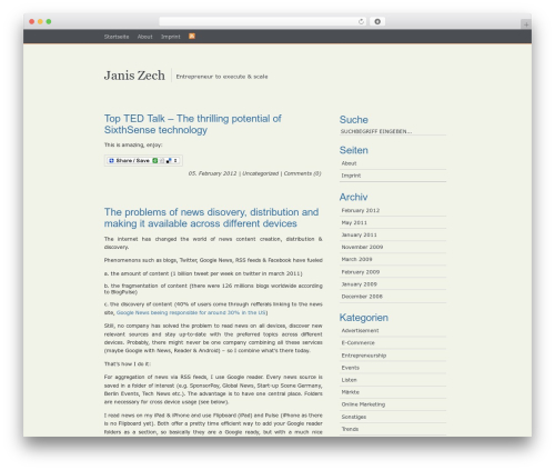Proplayer WordPress plugin - janiszech.com