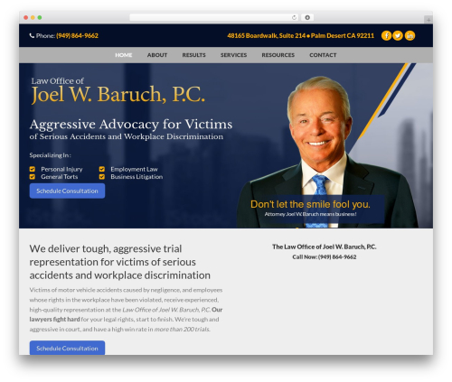 WordPress theme Genesis - joelwbaruch.com
