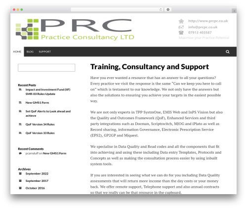 WordPress theme Simone - prcpc.co.uk
