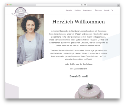 WordPress theme Divi - diezuckerbaeckerin.com