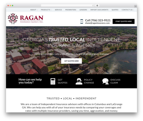 Advisor Pro WordPress theme - raganinsurance.com