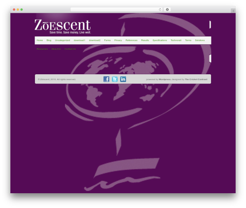 Concise WordPress theme design - zoescent.com
