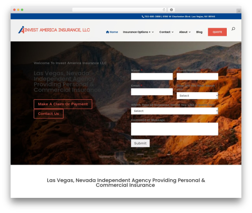 Divi theme WordPress - lasvegasbestinsurance.com