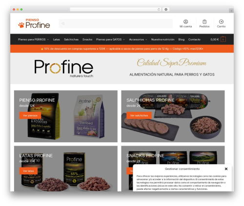 Shoptimizer WordPress shop theme - piensoprofine.es
