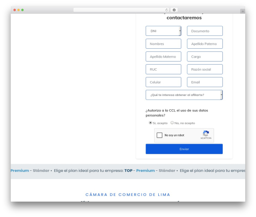 Techno WordPress theme - afiliaciones.camaralima.org.pe