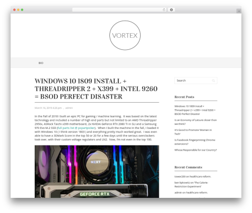 Vortex best WordPress theme - jdavid.net