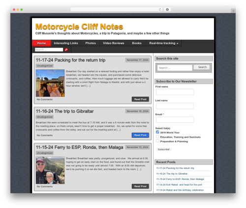 Asteroid WordPress theme - motocliffnotes.info