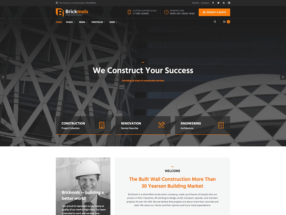 Brickmols WordPress theme Brickmols WordPress theme
