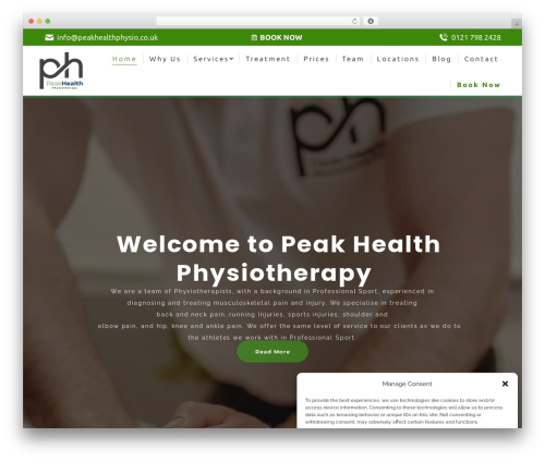 ConnectedWing theme WordPress - peakhealthphysio.co.uk