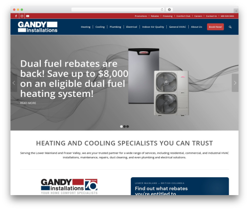 Enfold WordPress website theme - gandyinstallations.net