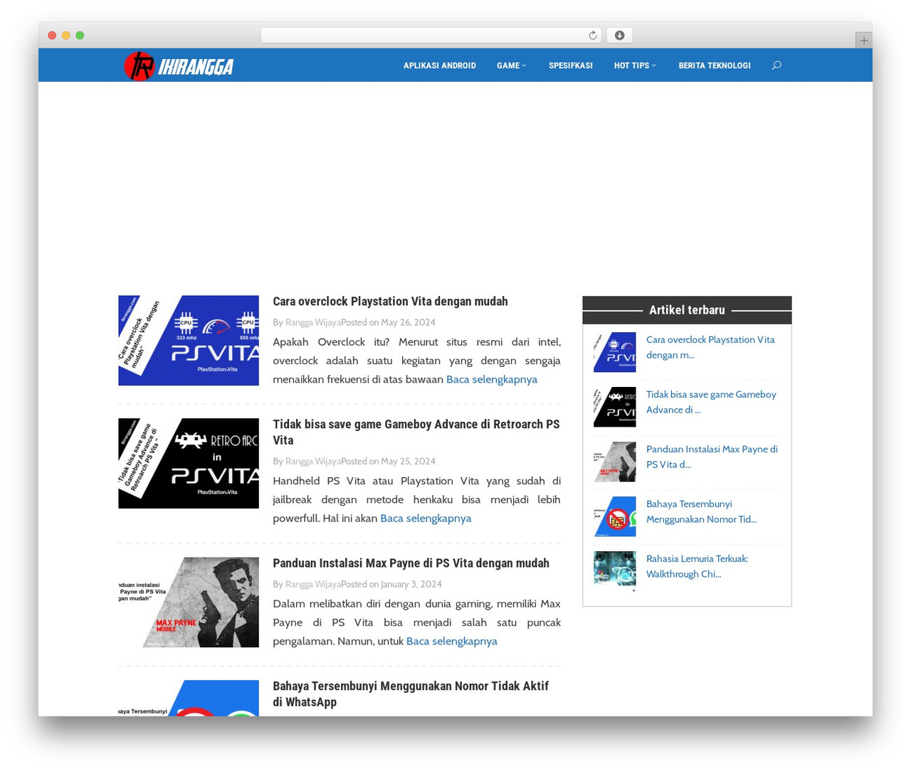 Superfast theme WordPress - ikirangga.com