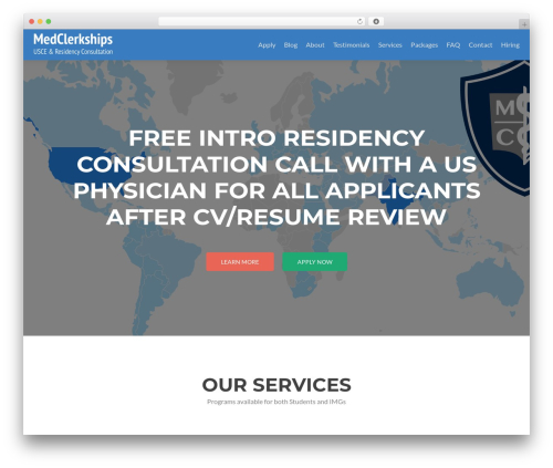 Theme WordPress Zerif PRO - medclerkships.com