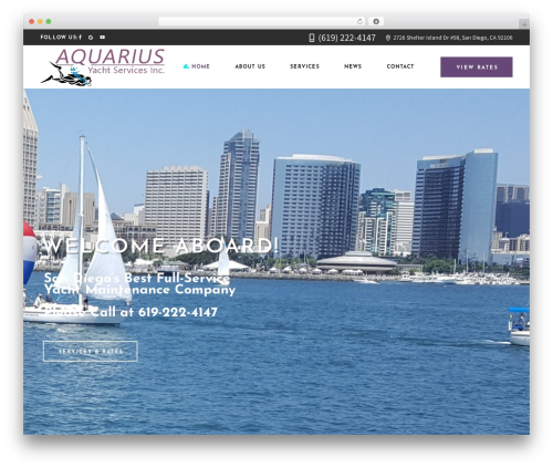 WaveRide WordPress theme - aquariusyacht.com