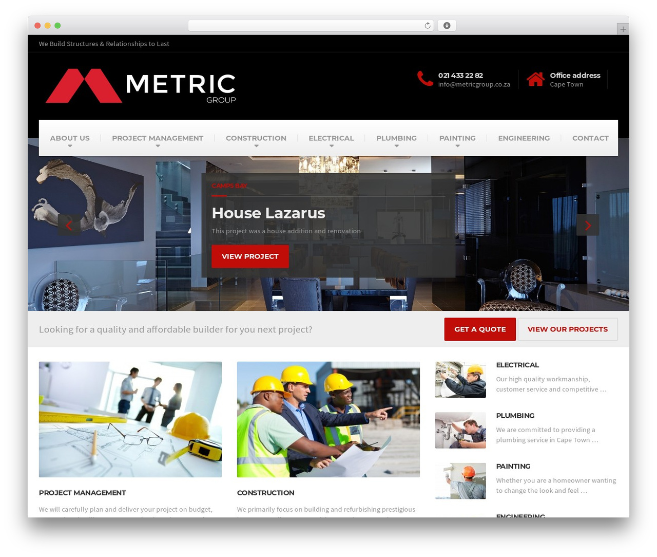 WordPress theme BuildPress WP Theme - metricgroup.co.za