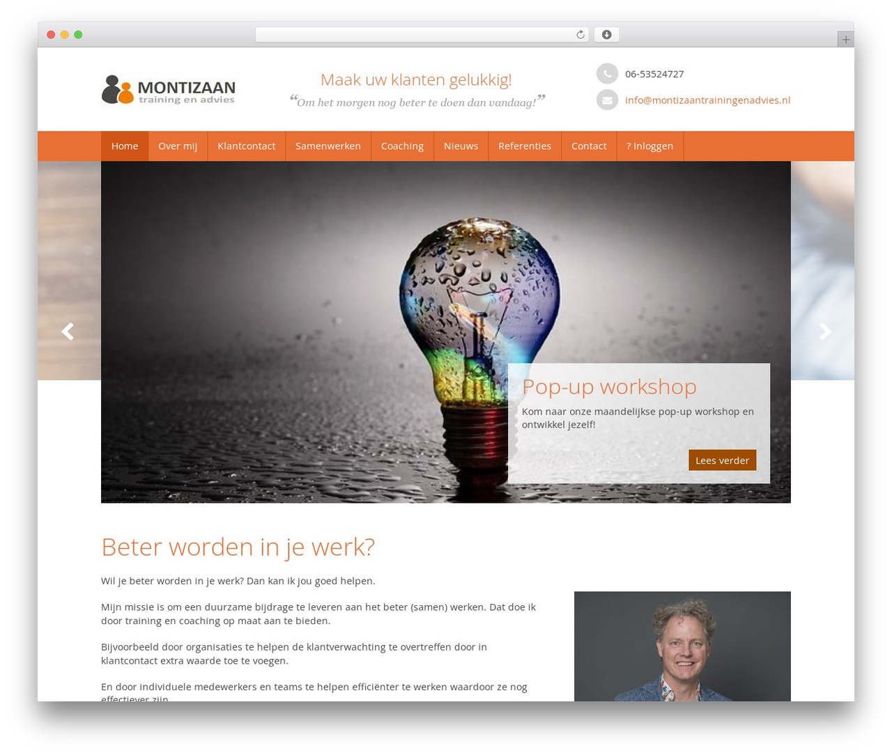 WordPress theme TTM Thema - montizaantrainingenadvies.nl