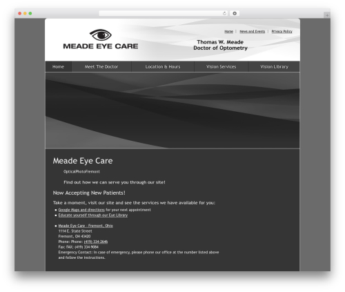 WordPress theme Wave - meadeeyecare.com