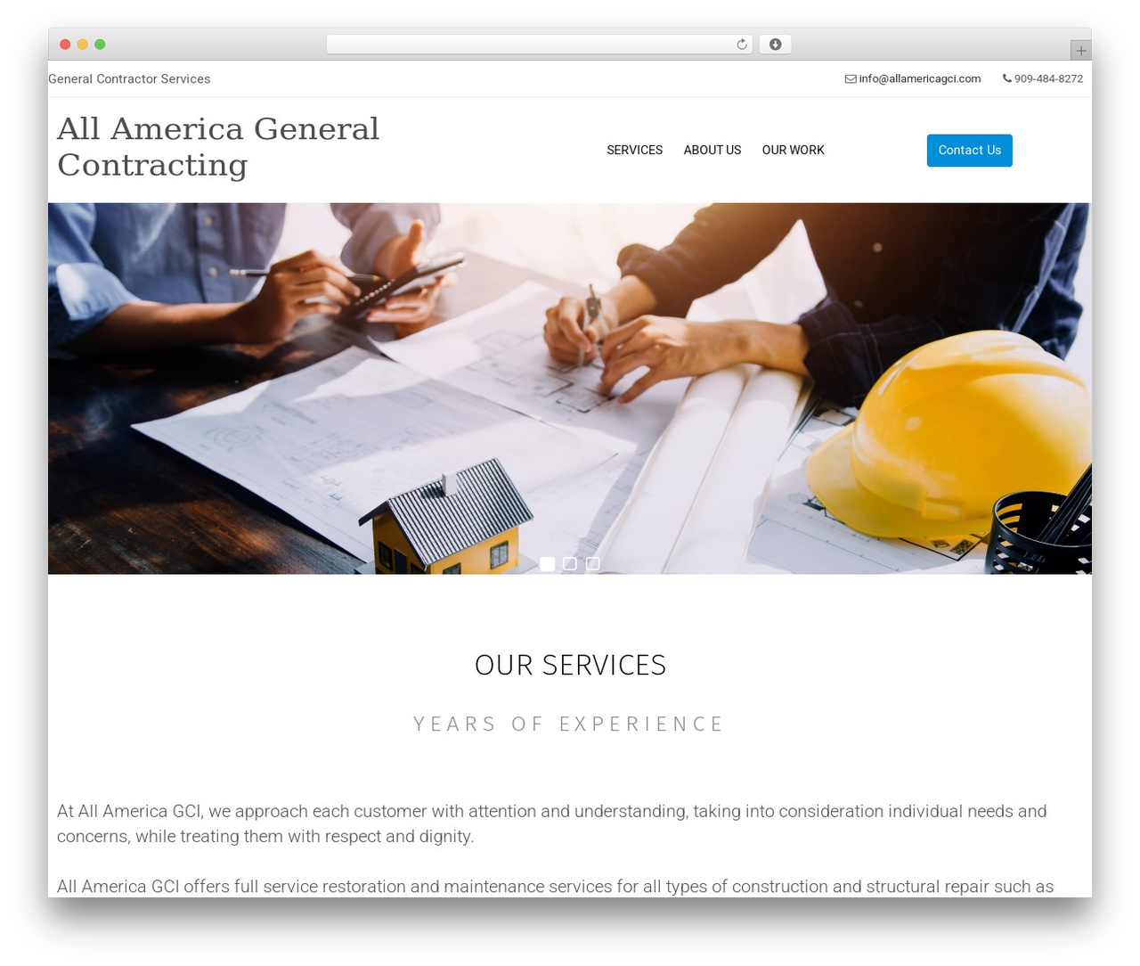WP theme PcWebTheme - allamericagci.com