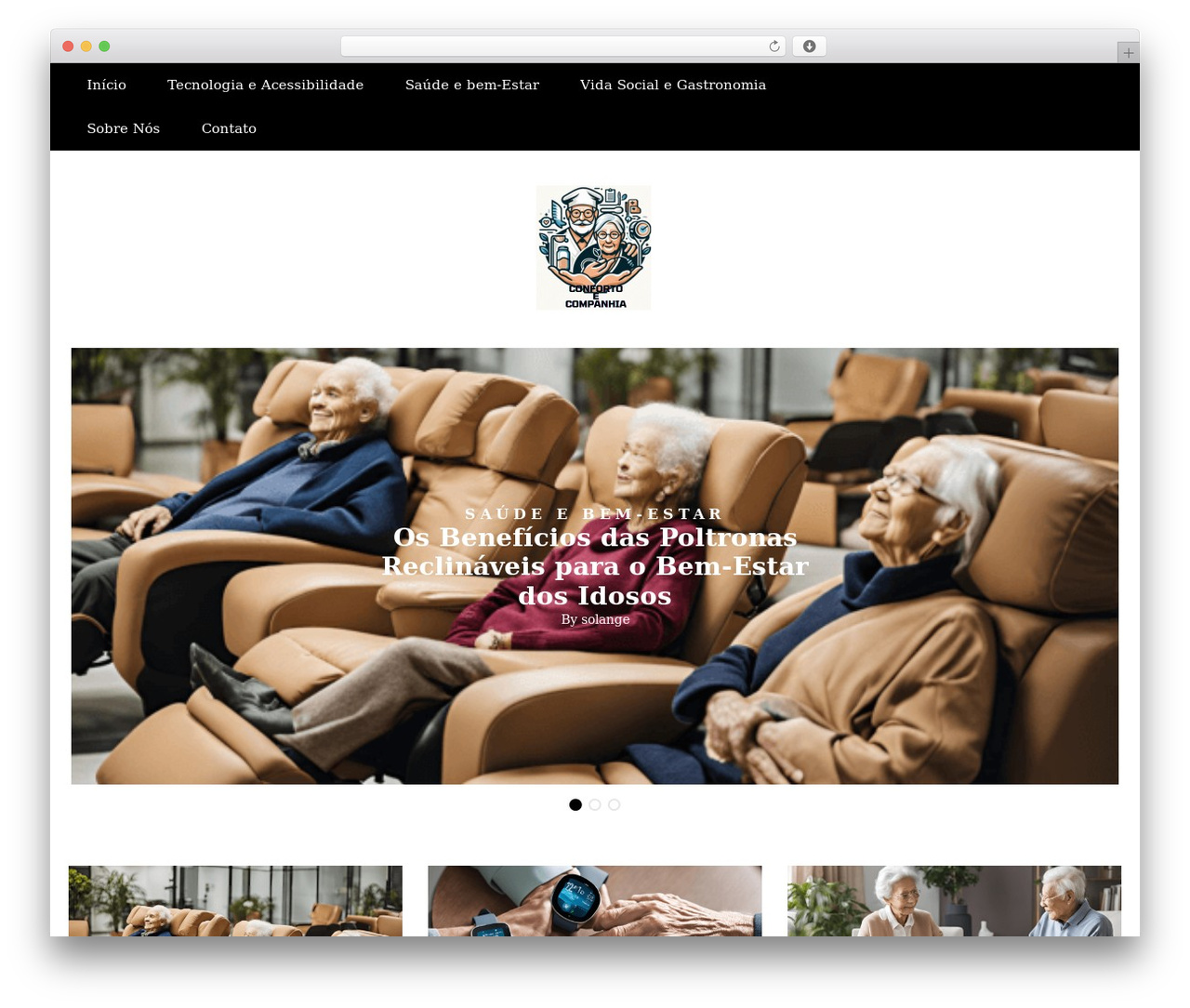 Writee WordPress website theme - confortoecompanhia.com
