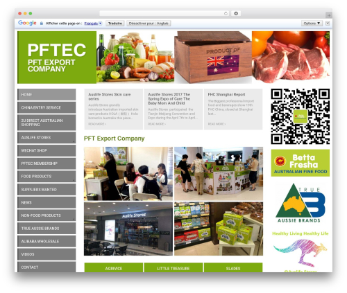 PFTEC WordPress theme design - pftec.com.au