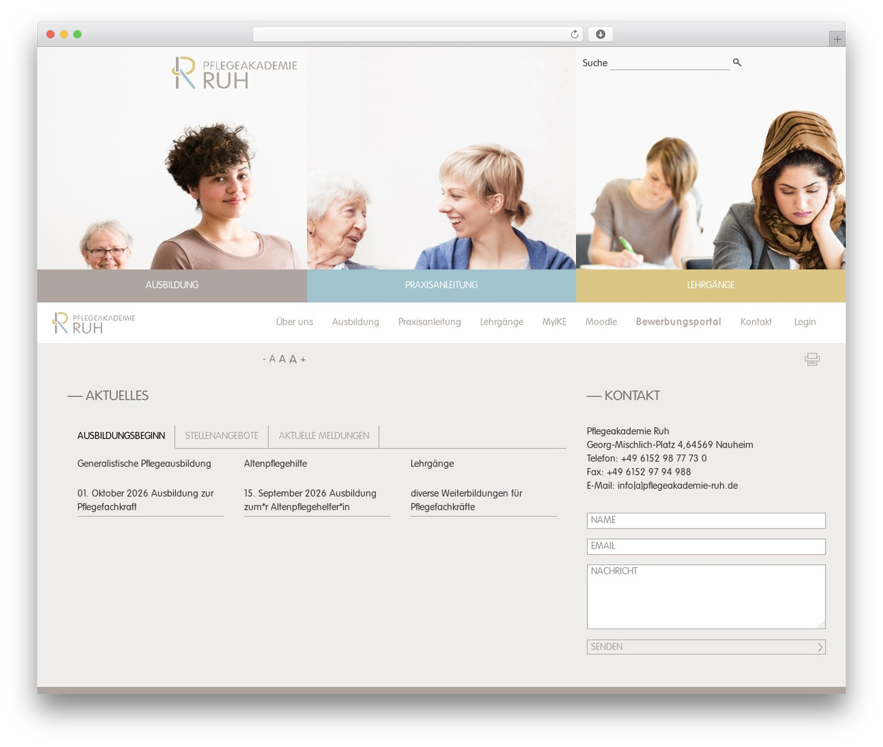 Theme WordPress PF002 - pflegeakademie-ruh.de