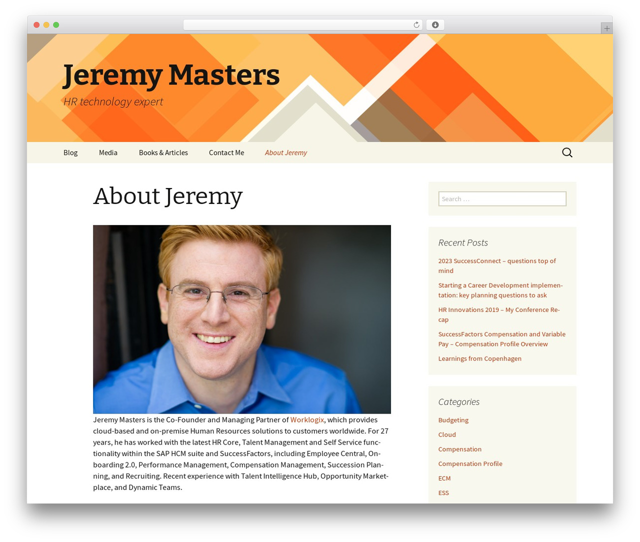 Twenty Thirteen WP theme - jeremymasters.com