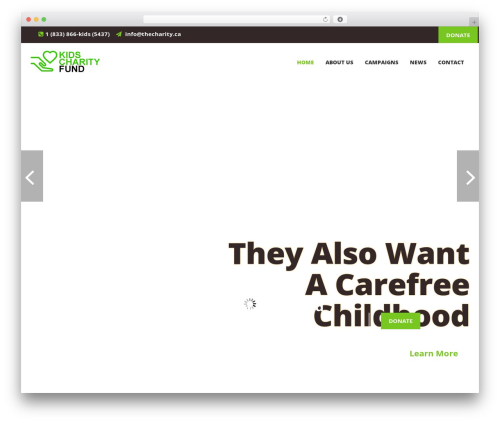 Wish WordPress theme - thecharity.ca