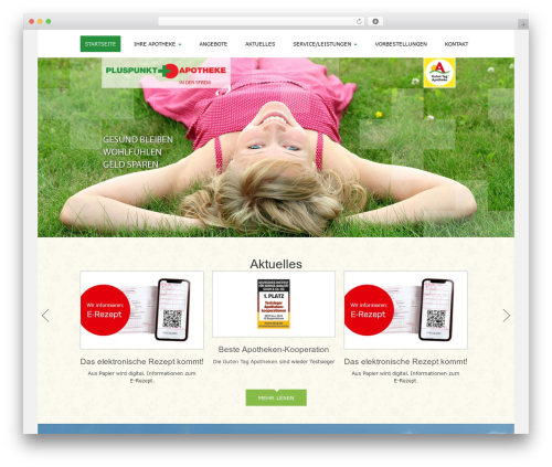 WordPress theme Pluspunkt - pluspunkt-apotheke-cottbus.de