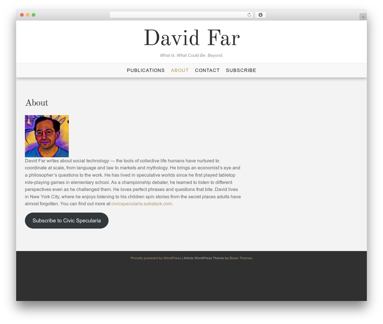 Article Lite WordPress website theme - davidfarbeyond.com Article Lite WordPress website theme - davidfarbeyond.com