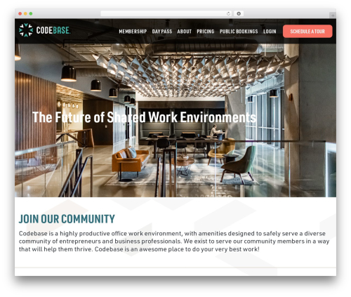 codebase WordPress website theme - codebasecoworking.com