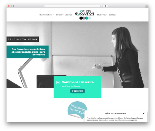 Divi WordPress theme design - studio-evolution.fr