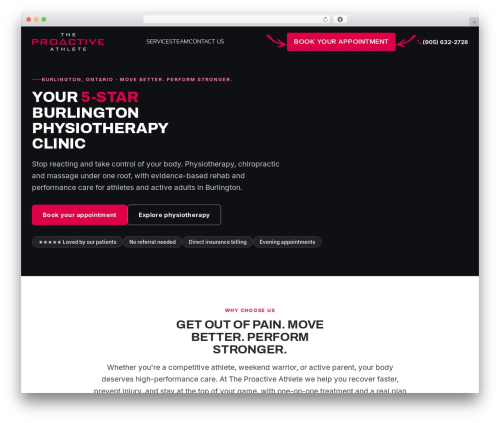 Duptronics WordPress theme - theproactiveathlete.ca