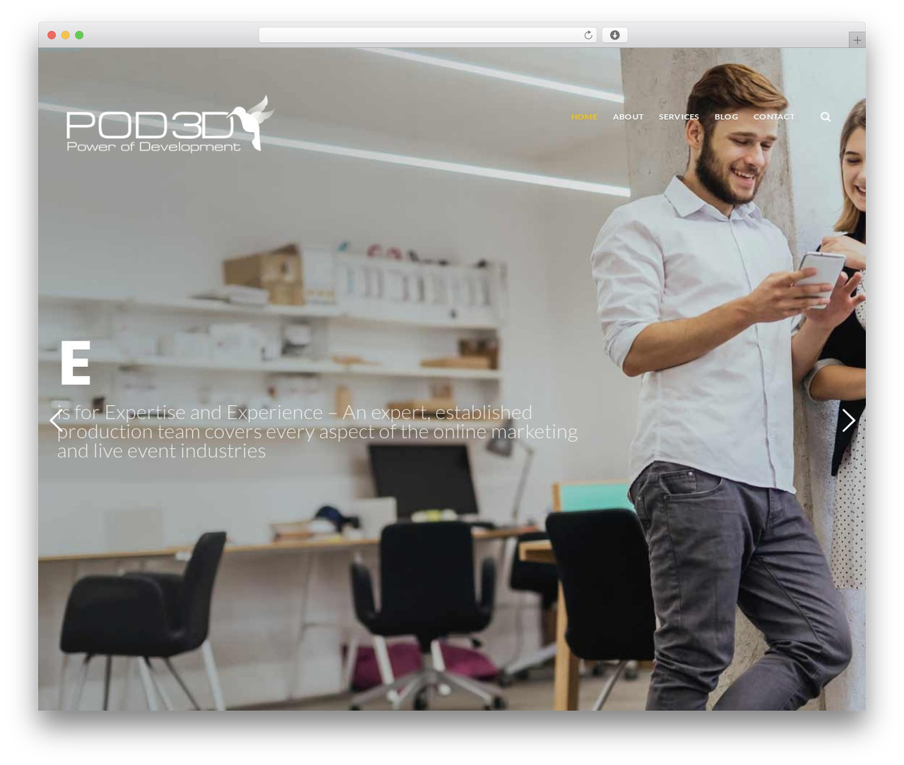 EasyWeb WordPress theme - pod3d.co.za