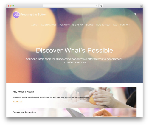 Flatbase WordPress theme - pressingthebutton.com