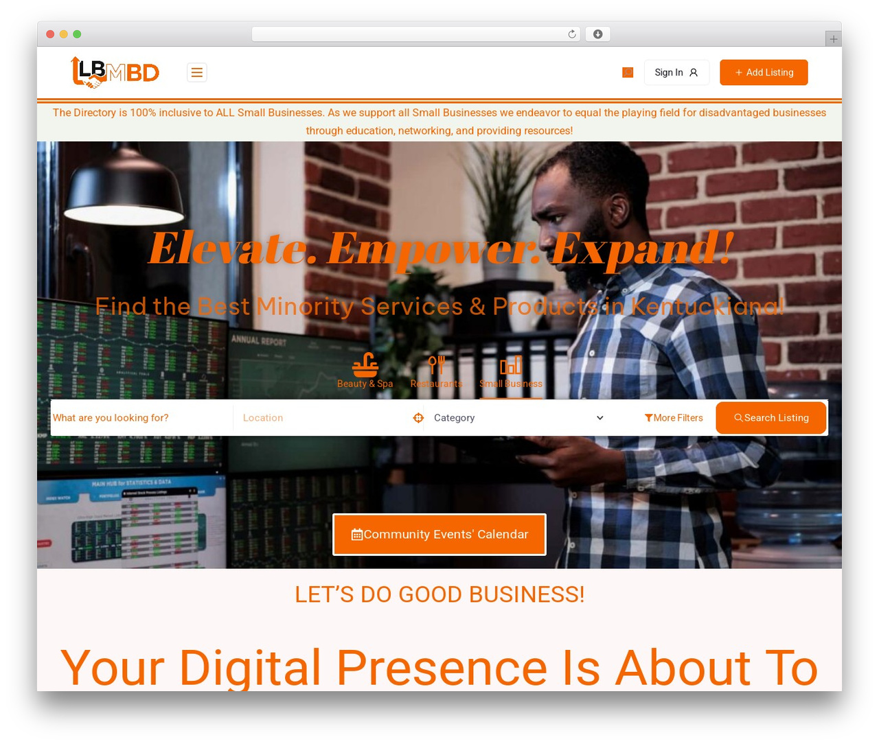OneListing Pro WordPress page theme - lbmbd.com