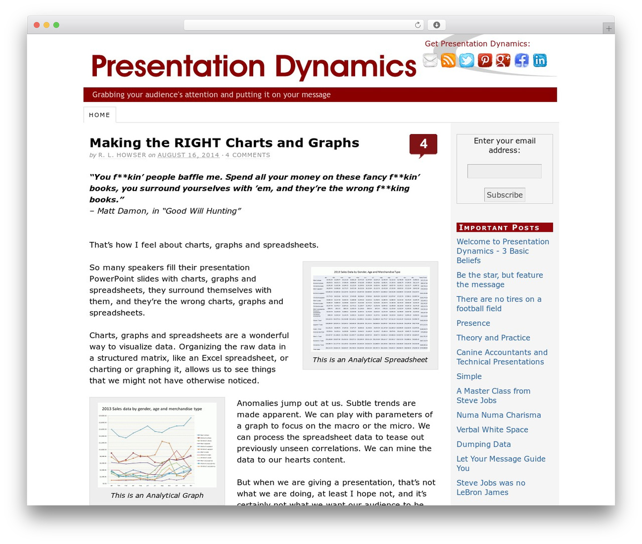 WordPress theme Thesis - presentationdynamics.org