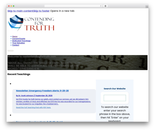 Bricks theme WordPress - contendingfortruth.com