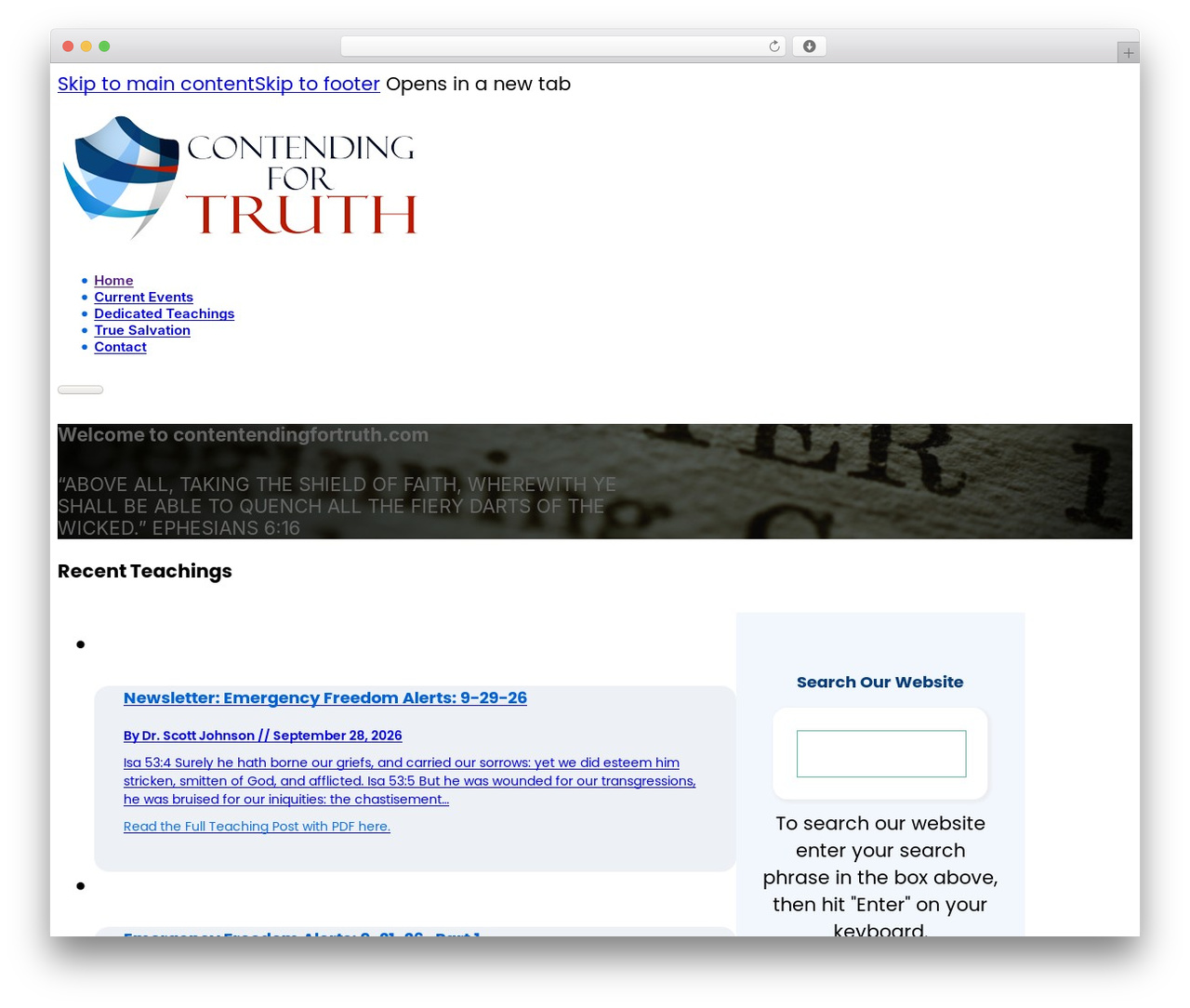 Bricks theme WordPress - contendingfortruth.com