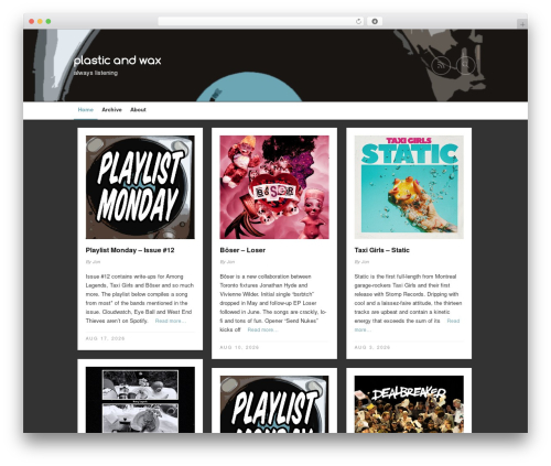Gridz WordPress theme - plasticandwax.net