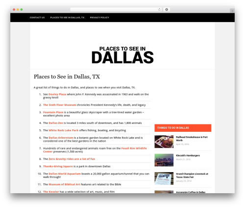 Hickory WordPress theme - placestoseeindallas.com