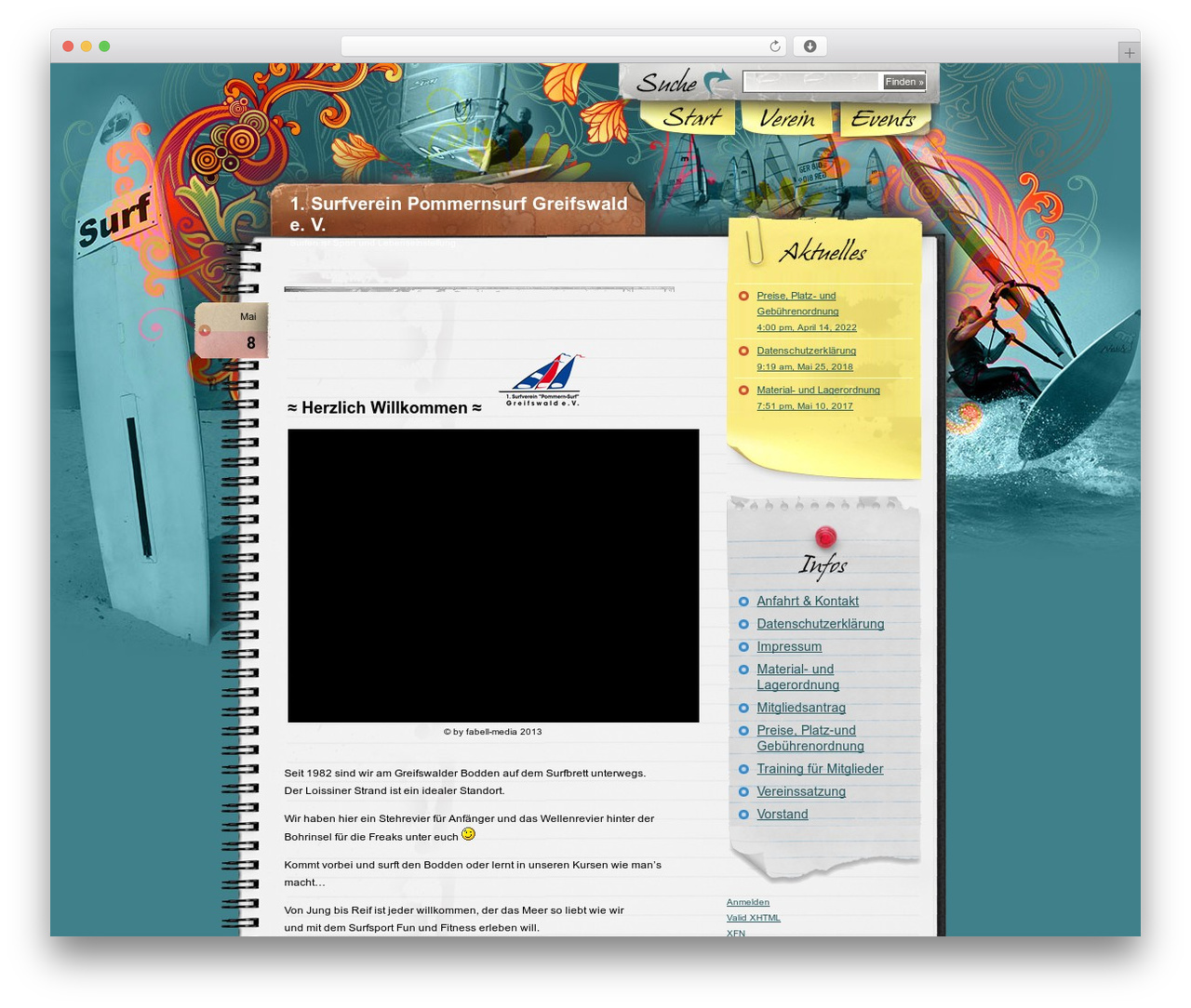 Notepad Chaos WordPress theme - pommernsurf.de
