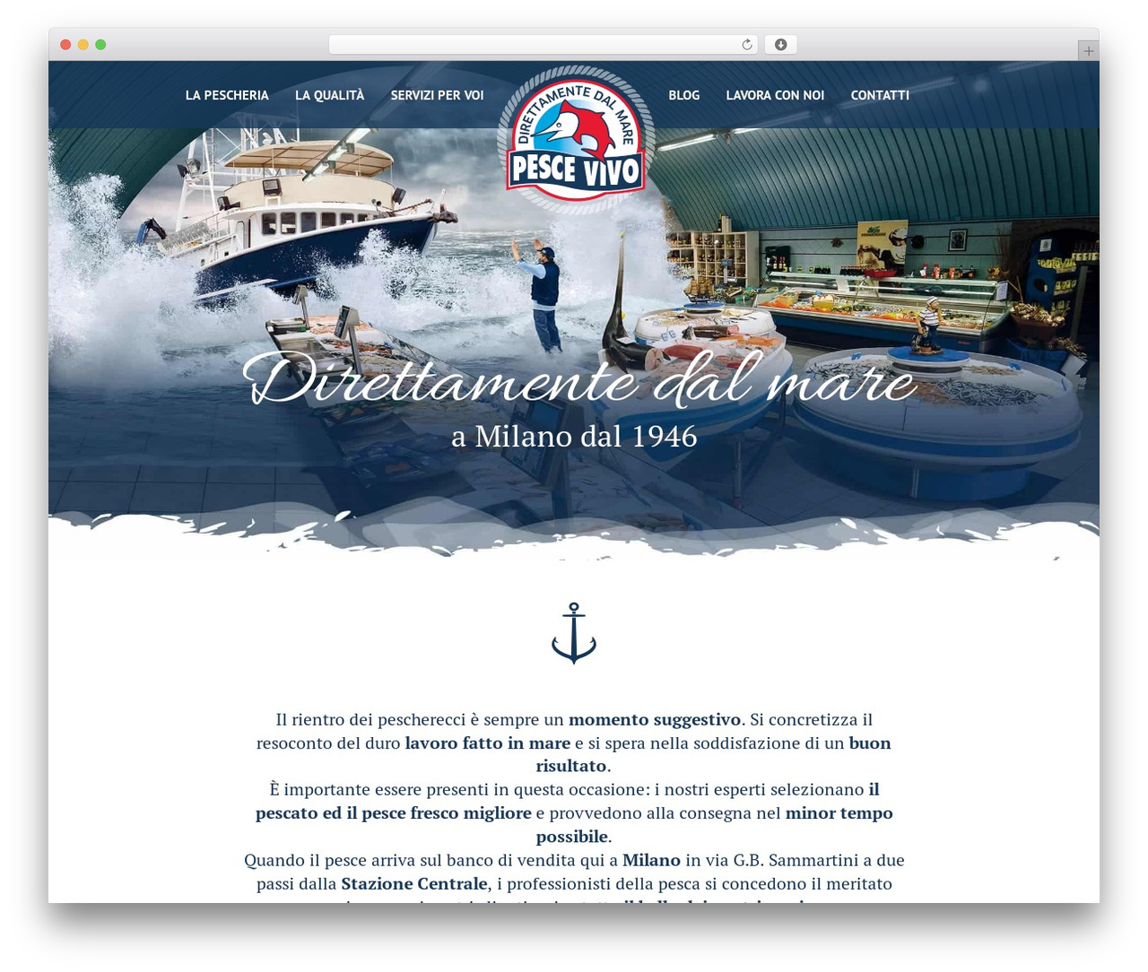 TEMABASE WordPress theme - pescheriapescevivo.it
