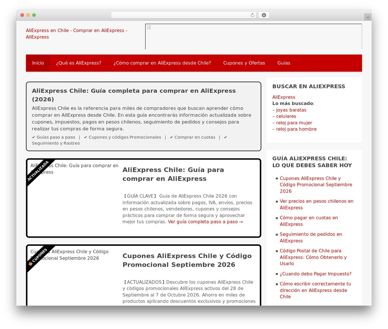 Theme WordPress RedWaves - aliexchile.cl