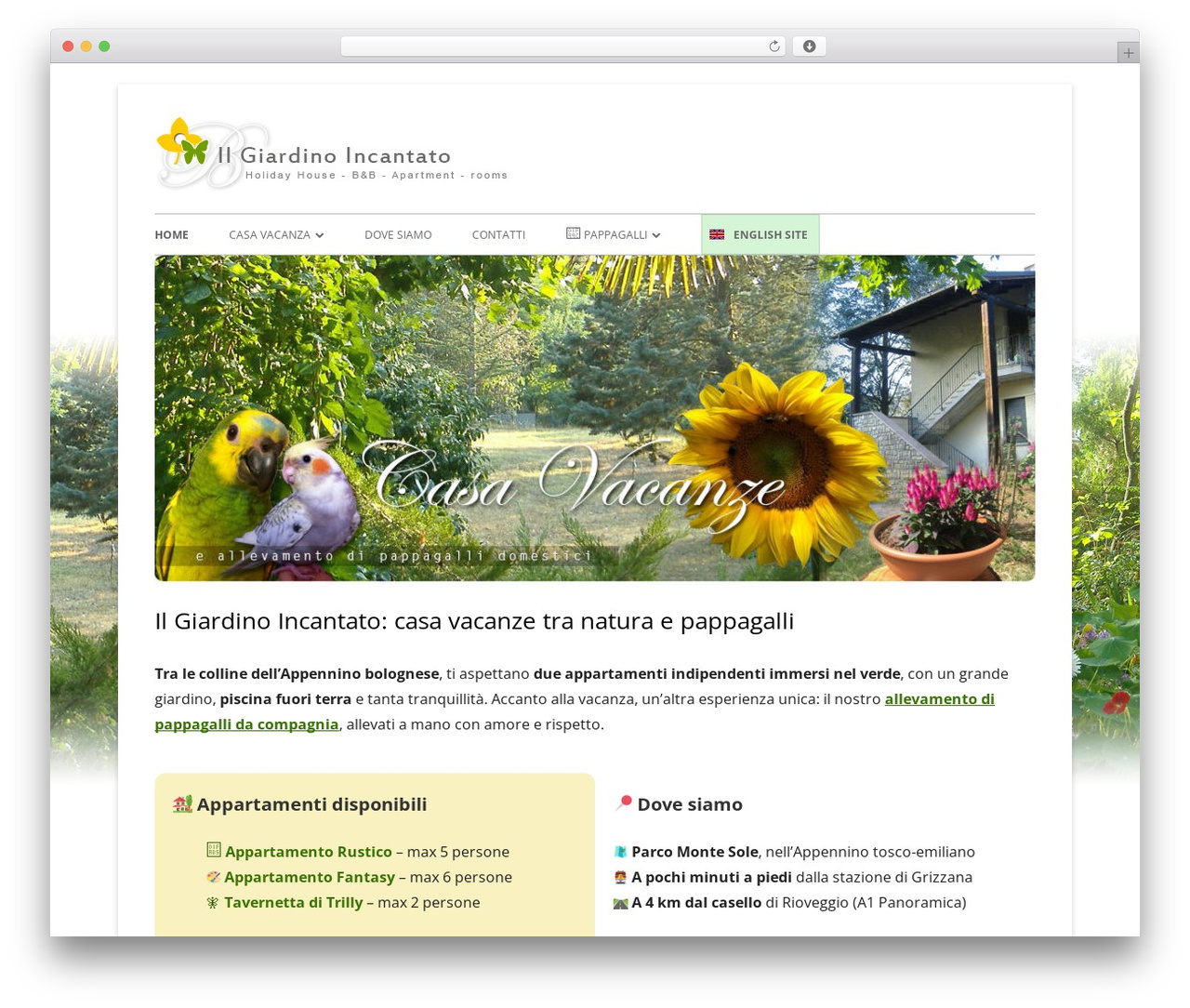 Tiny Framework WordPress theme - ilgiardinoincantato.it