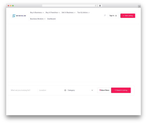 WordPress website theme OneListing - buybizsellbiz.com