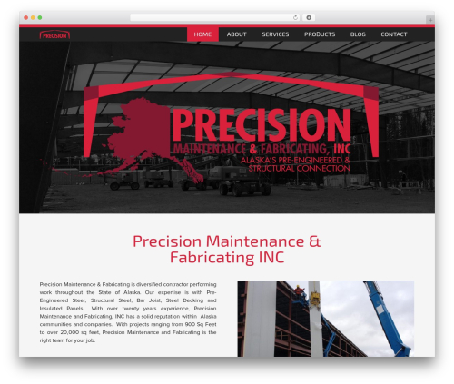 WP theme Precision Maintenance & Fabricating, Inc. - precisionalaska.com