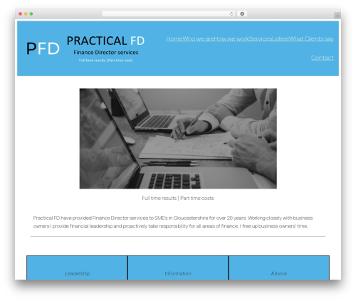 Ambitio WordPress theme - practicalfd.co.uk