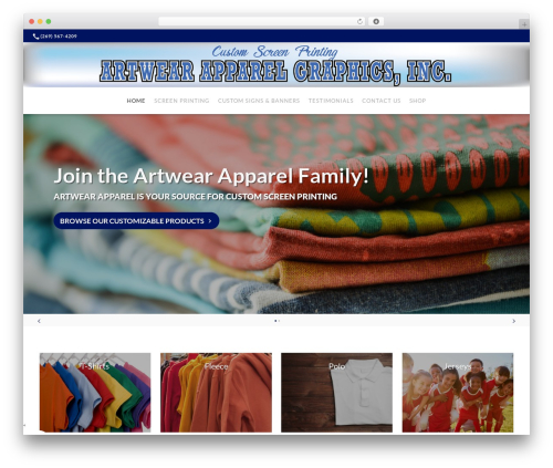 Beacon Theme WordPress theme design - artwearapparel.com
