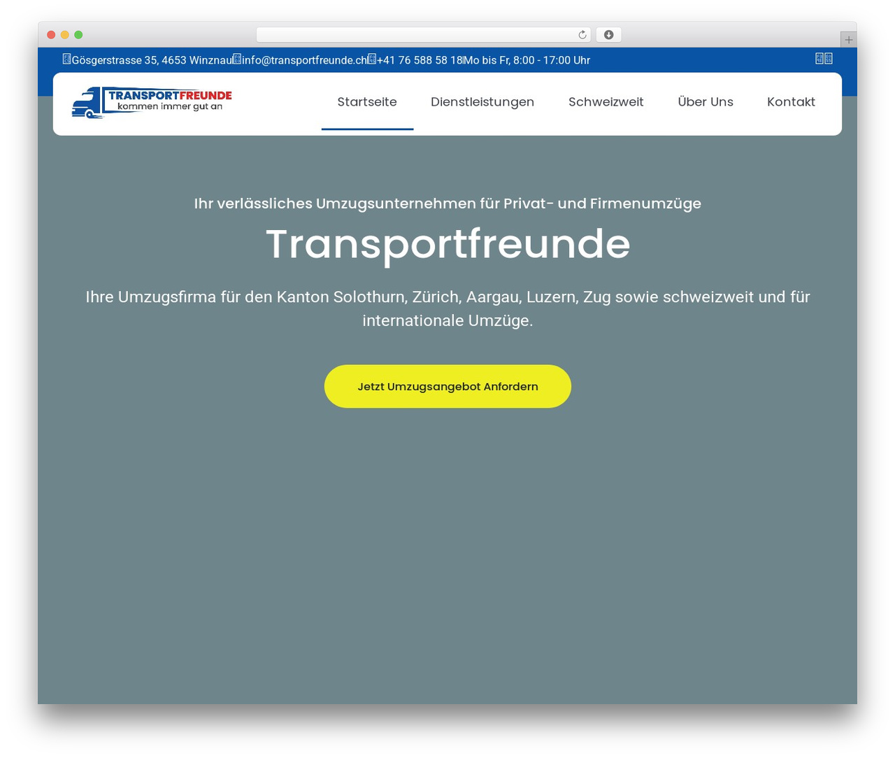 Clenify WordPress theme - transportfreunde.ch
